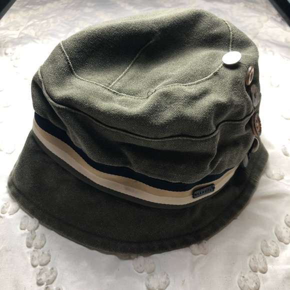 Kangol Army Green Buttons Bell Bucket Hat! - Picture 6 of 8